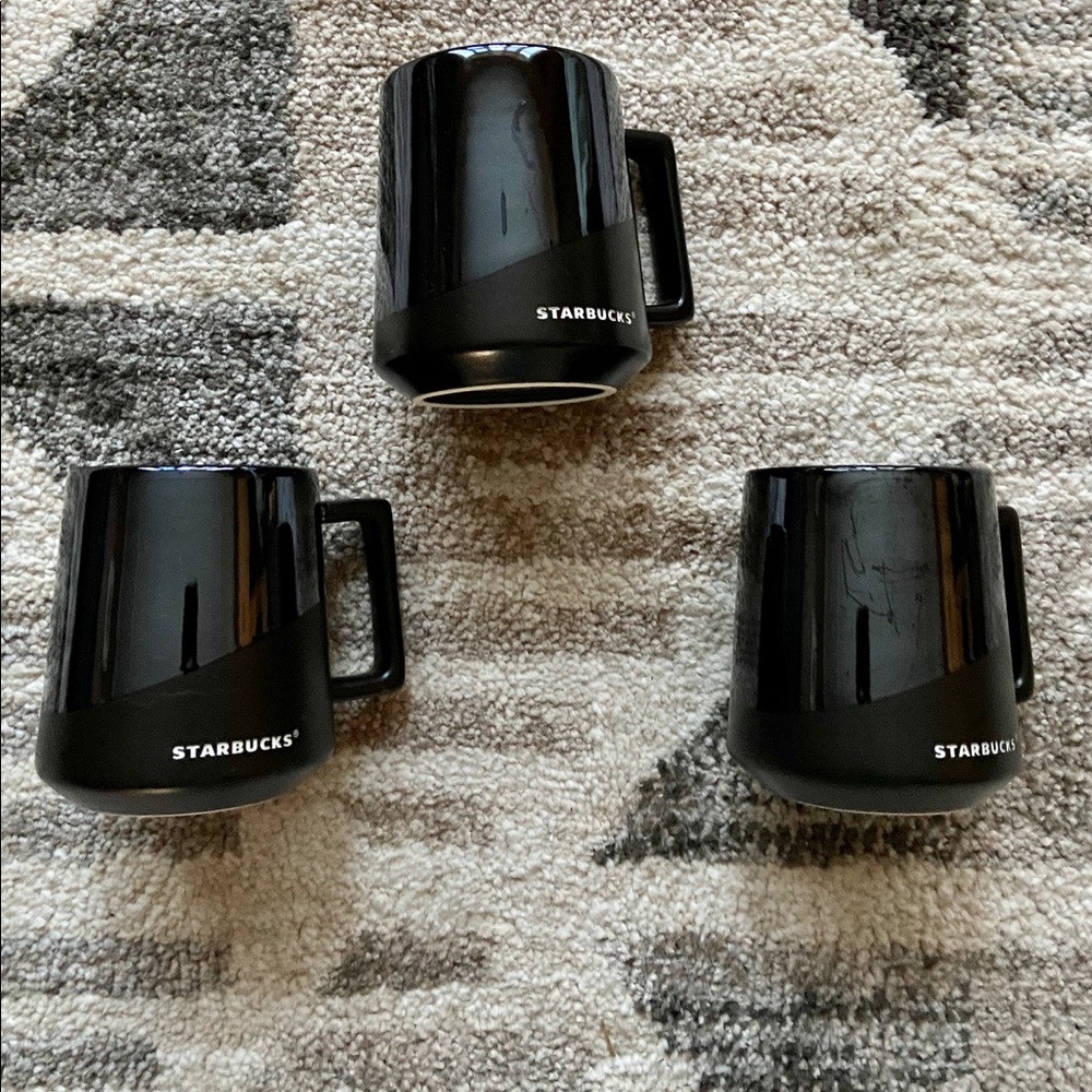 BUNDLE:: Black Starbucks Mugs